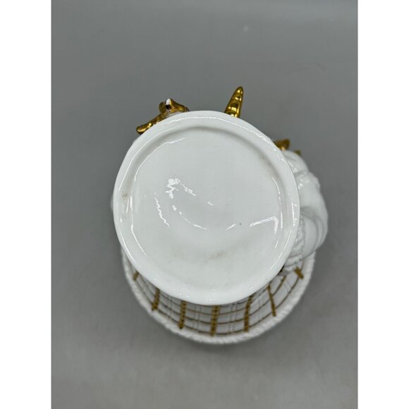 Vintage Traditions Christmas Snowman With Gold Accents & Bow Used READ - Picture 4 of 7